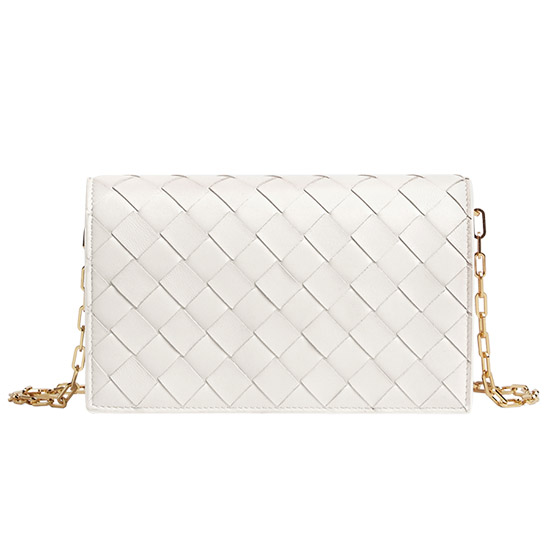 BOTTEGA VENETA Intrecciato Mini ์ฒด์ธ๋ฐฑ 731118 VCPP3 9143 CHALK