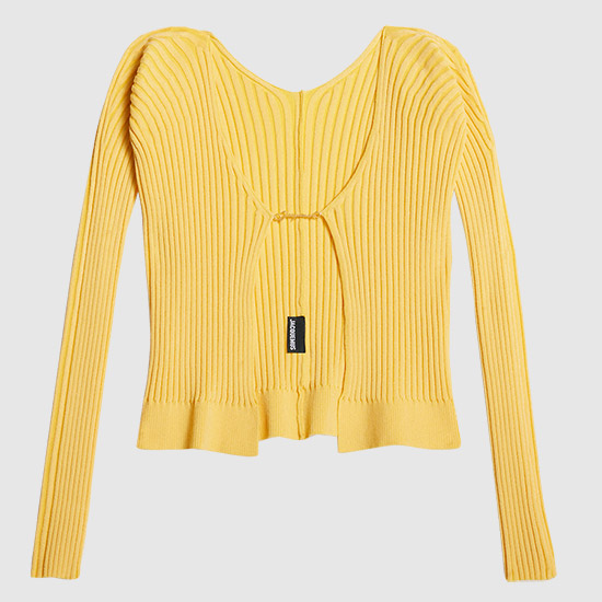 자크뮈스 LA MAILLE PRALU LONGUE 가디건 223KN500 2190 210 LIGHT YELLOW