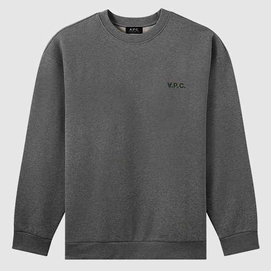 아페쎄 남성 CLINT 스웨트셔츠 COFDX H27790 PLA HEATHERED GREY