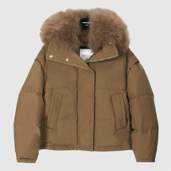 이브살로몬 램스울 Trimmed Down Padded Jacket YV02862DOXW A2050 TOFFEE