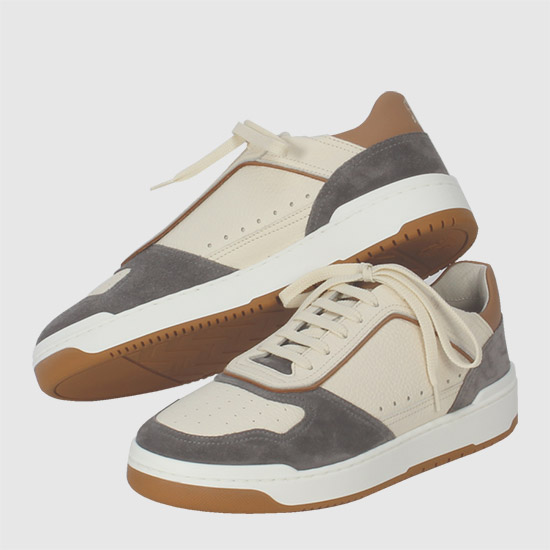 ๋ธ๋ฃจ๋ฌ๋ก ์ฟ ์น๋ฌ๋ฆฌ Men's BASKET Sneakers MZUASBZ301 CPC24 GREY / OFF WHITE