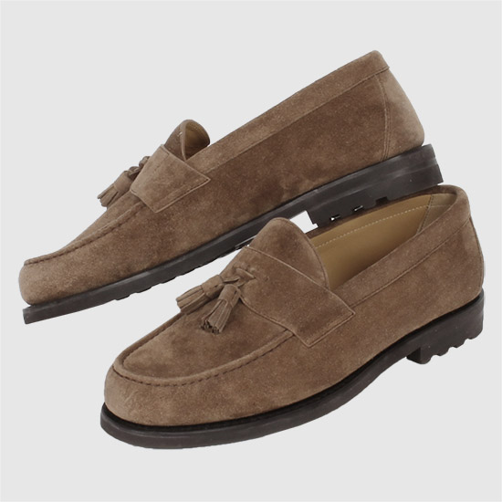 브루넬로 쿠치넬리 남성 스웨이드 로퍼 MZUPEAX789 C8831 BROWN
