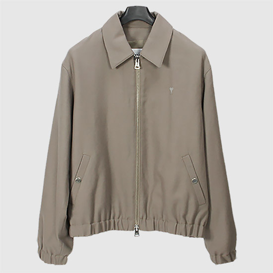 Army Men's Metal Heart Logo Wool Jacket HJK014 WV0018 281 TAUPE