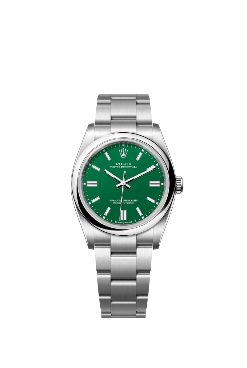 ROLEX 오이스터 퍼페츄얼 36 126000 그린 다이얼 오이스터스틸