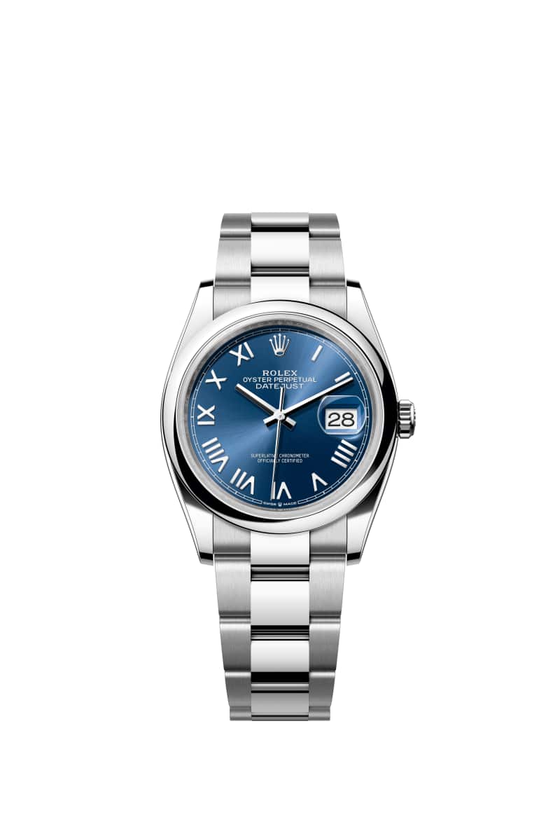 ROLEX 데이트저스트 36 126200 브라이트 블루 다이얼 오이스터스틸