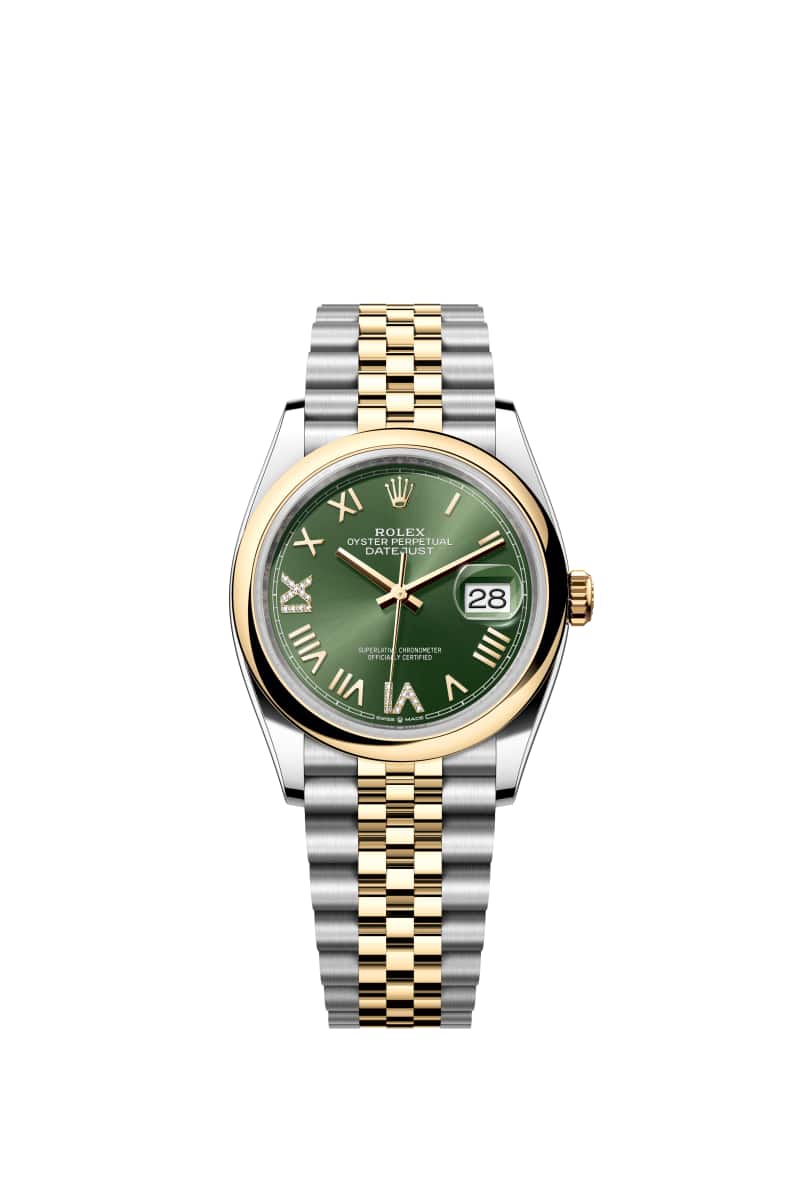 ROLEX ๋ฐ์ดํธ์ ์คํธ 36 126203 ๋ค์ด์๋ชฌ๋๊ฐ ์ธํ
๋ ์ฌ๋ฆฌ๋ธ ๊ทธ๋ฆฐ ๋ค์ด์ผ ์ค์ด์คํฐ์คํธ๊ณผ ์๋ก์ฐ Gold