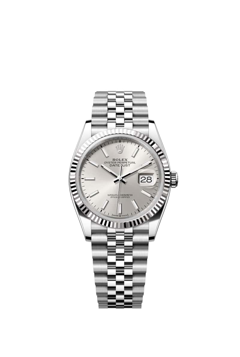ROLEX 데이트저스트 36 126234 Silver 다이얼 오이스터스틸과 White Gold