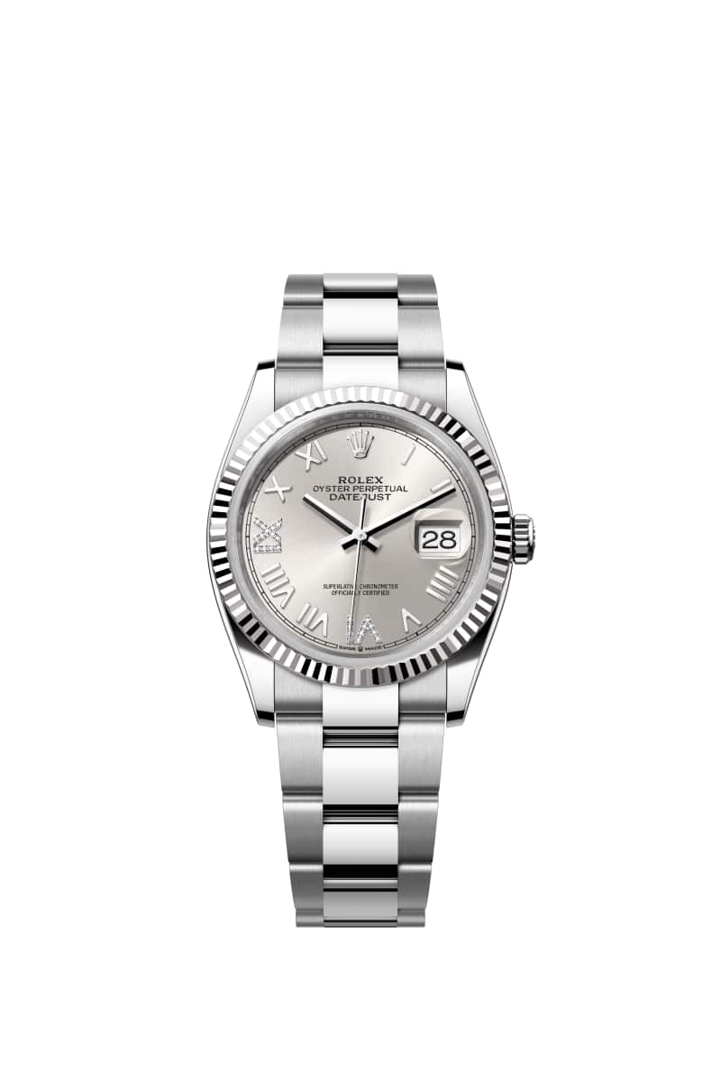 ROLEX ๋ฐ์ดํธ์ ์คํธ 36 126234 ๋ค์ด์๋ชฌ๋๊ฐ ์ธํ
๋ Silver ๋ค์ด์ผ ์ค์ด์คํฐ์คํธ๊ณผ White Gold