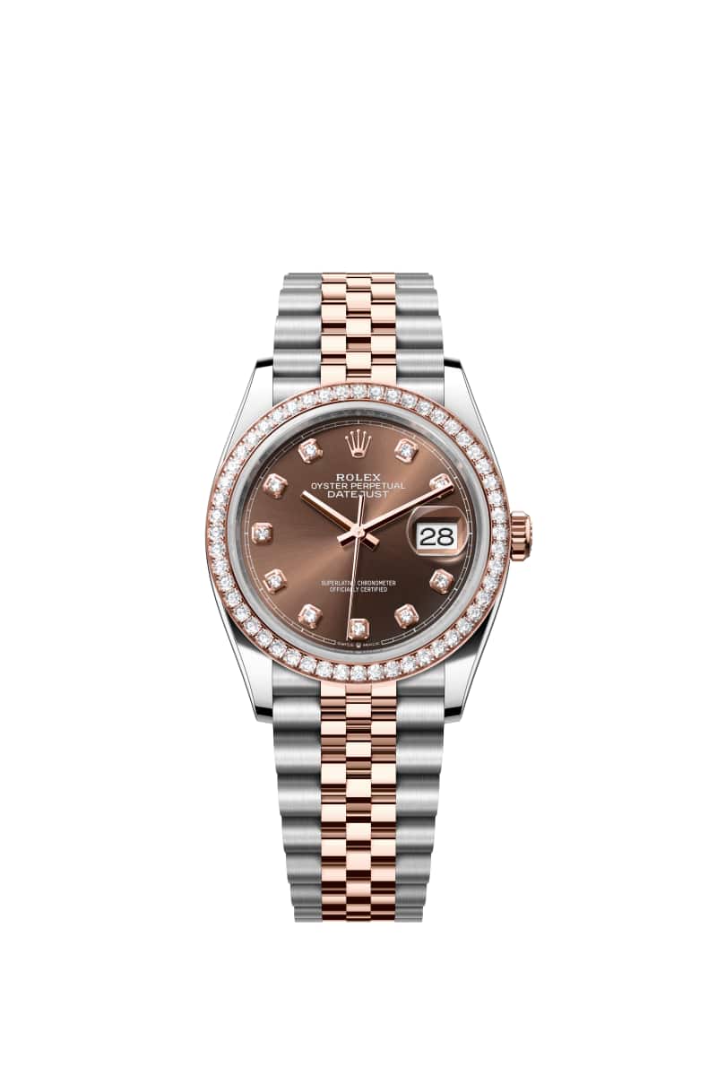 ROLEX ๋ฐ์ดํธ์ ์คํธ 36 126281RBR ๋ค์ด์๋ชฌ๋๊ฐ ์ธํ
๋ ์ด์ฝ๋ ๋ค์ด์ผ ์ค์ด์คํฐ์คํธ๊ณผ ์๋ฒ๋ก์ฆ Gold