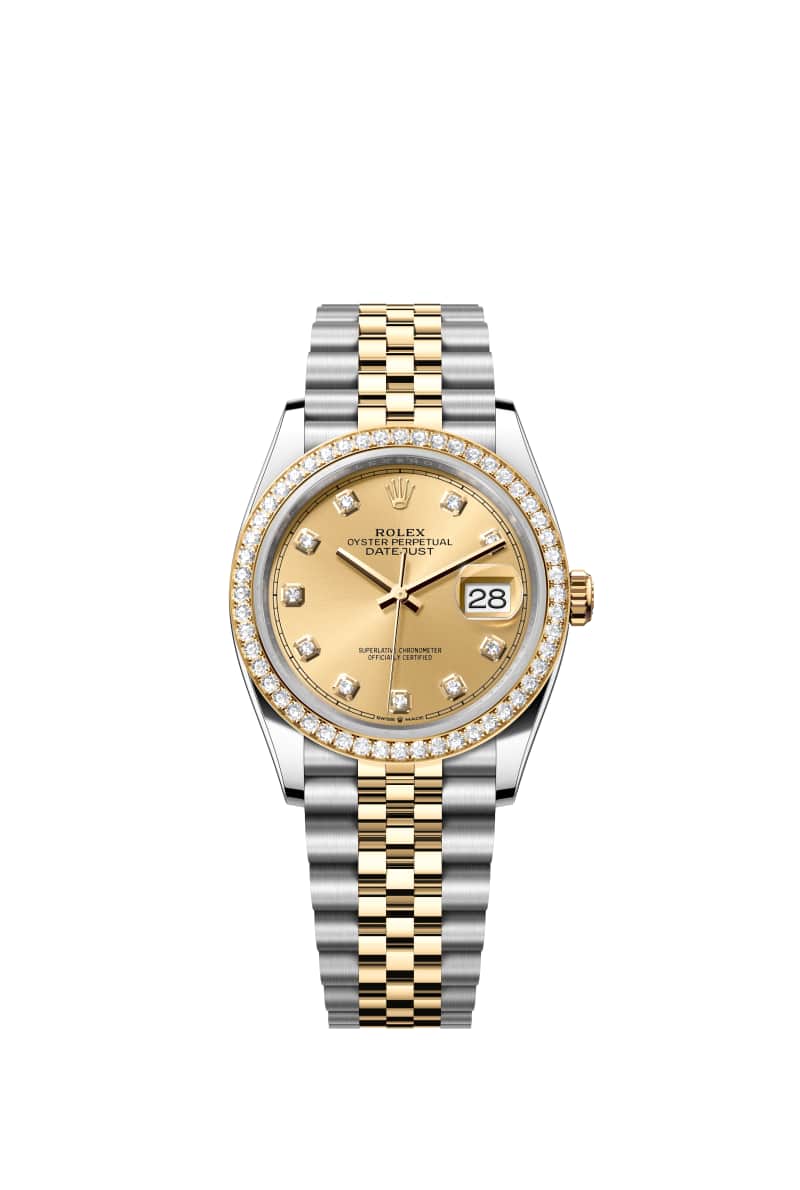 ROLEX ๋ฐ์ดํธ์ ์คํธ 36 126283RBR ๋ค์ด์๋ชฌ๋๊ฐ ์ธํ
๋ ์ดํ์ธ Color ๋ค์ด์ผ ์ค์ด์คํฐ์คํธ๊ณผ ์๋ก์ฐ Gold