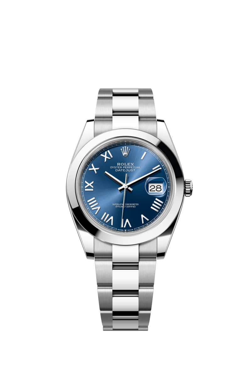 ROLEX 데이트저스트 41 126300 브라이트 블루 다이얼 오이스터스틸