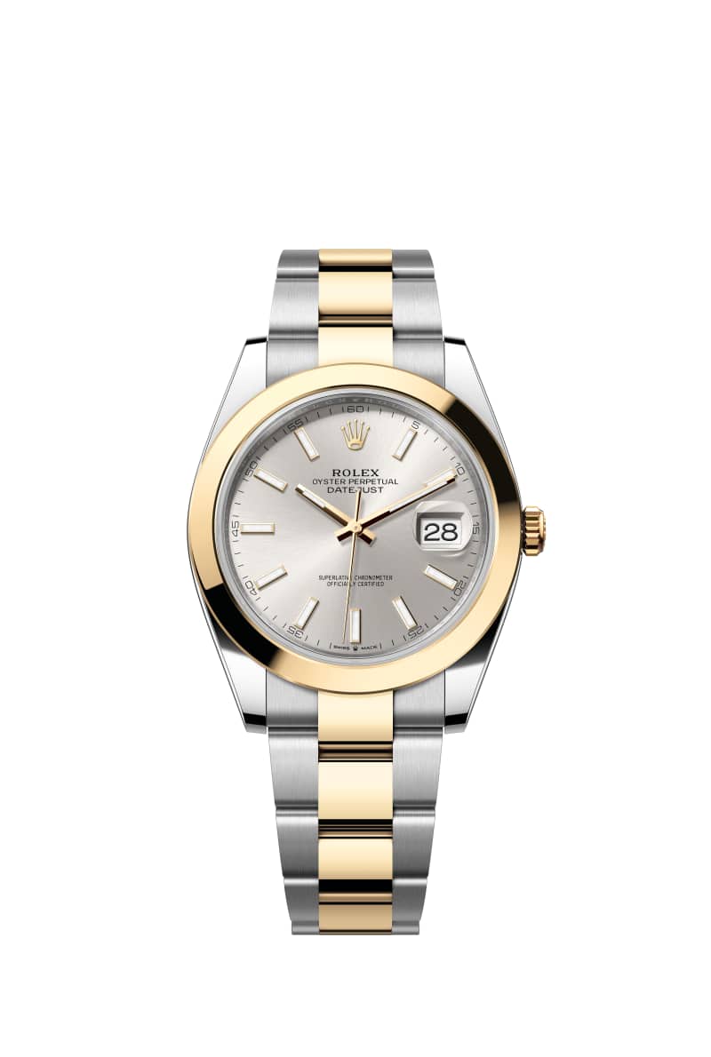 ROLEX 데이트저스트 41 126303 Silver 다이얼 오이스터스틸과 옐로우 Gold