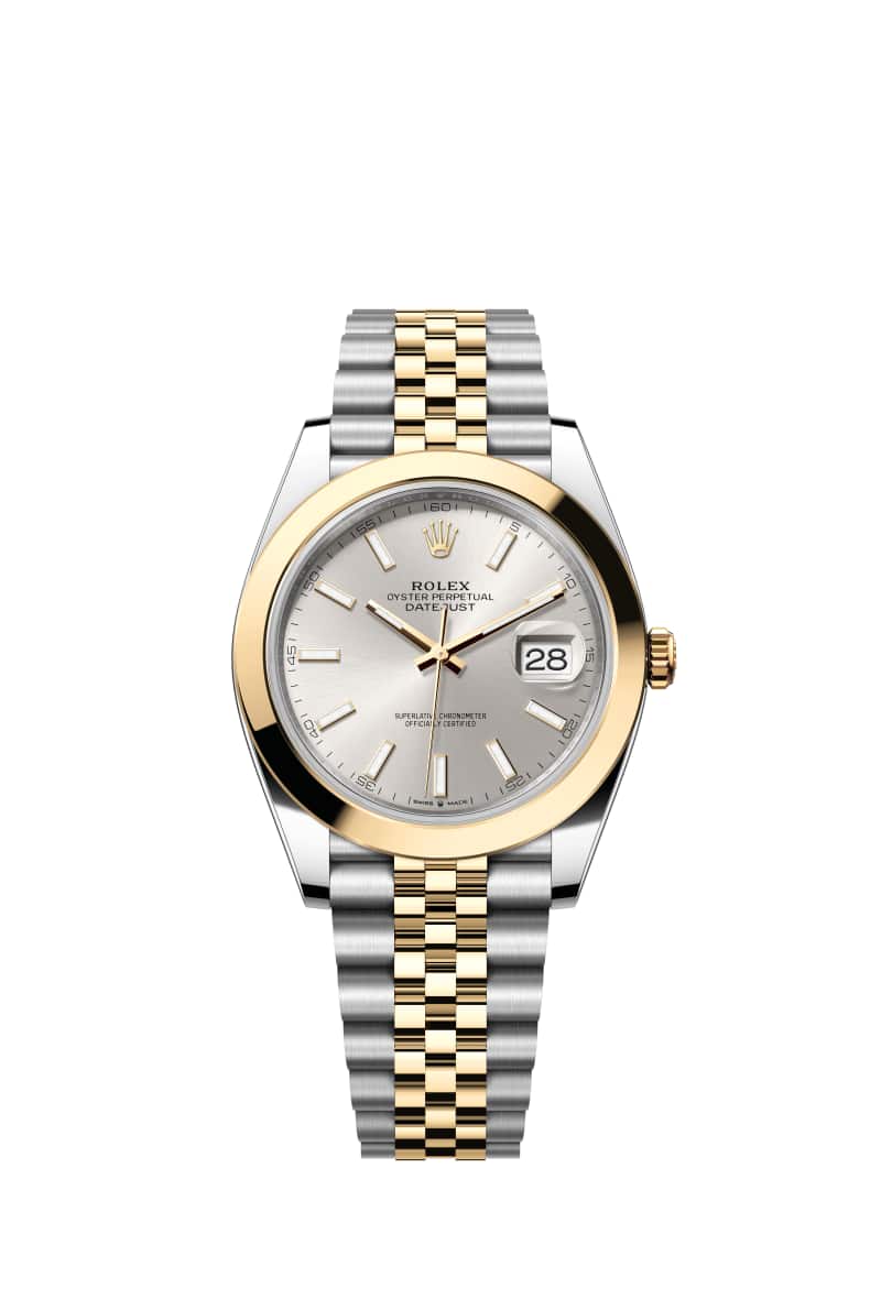 ROLEX 데이트저스트 41 126303 Silver 다이얼 오이스터스틸과 옐로우 Gold