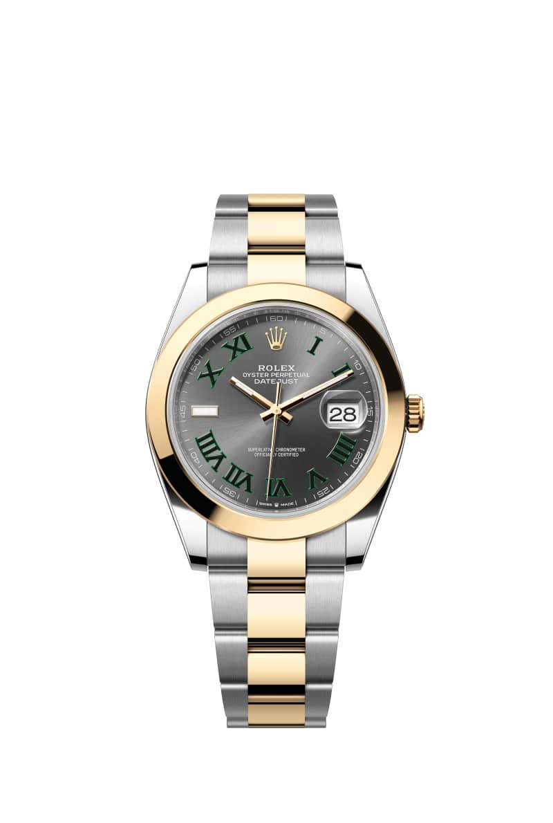 ROLEX 데이트저스트 41 126303 슬레이트 다이얼 오이스터스틸과 옐로우 Gold