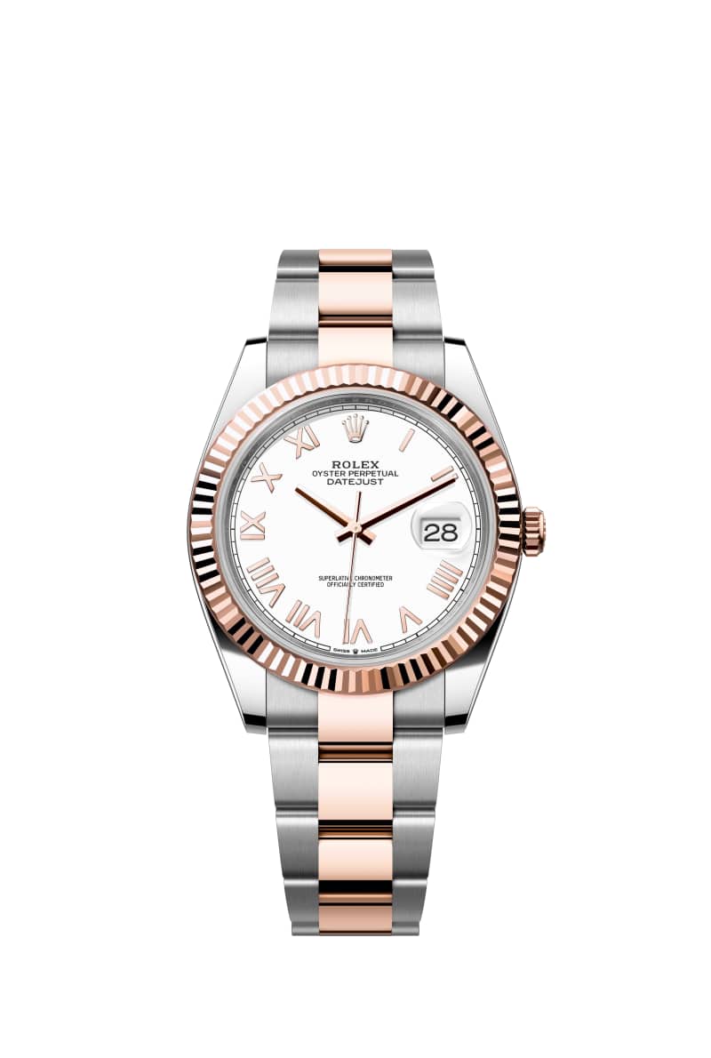 ROLEX 데이트저스트 41 126331 White 다이얼 오이스터스틸과 에버로즈 Gold