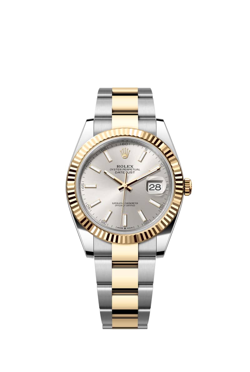 ROLEX 데이트저스트 41 126333 Silver 다이얼 오이스터스틸과 옐로우 Gold