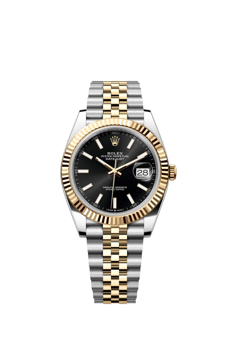 ROLEX 데이트저스트 41 126333 브라이트 Black 다이얼 오이스터스틸과 옐로우 Gold