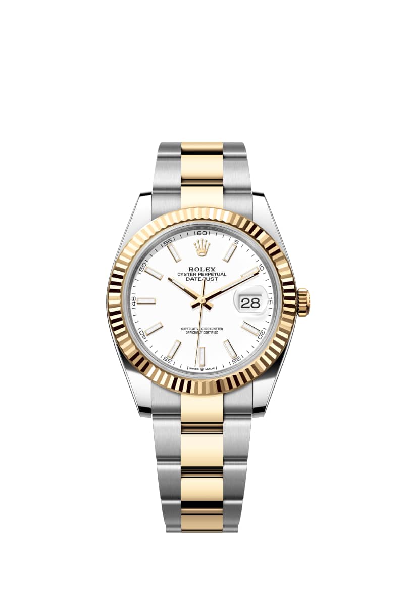 ROLEX 데이트저스트 41 126333 White 다이얼 오이스터스틸과 옐로우 Gold