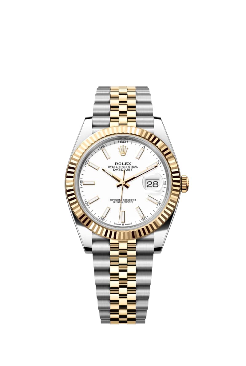 ROLEX 데이트저스트 41 126333 White 다이얼 오이스터스틸과 옐로우 Gold