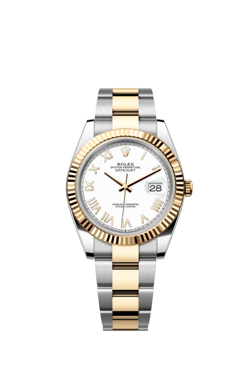 ROLEX 데이트저스트 41 126333 White 다이얼 오이스터스틸과 옐로우 Gold