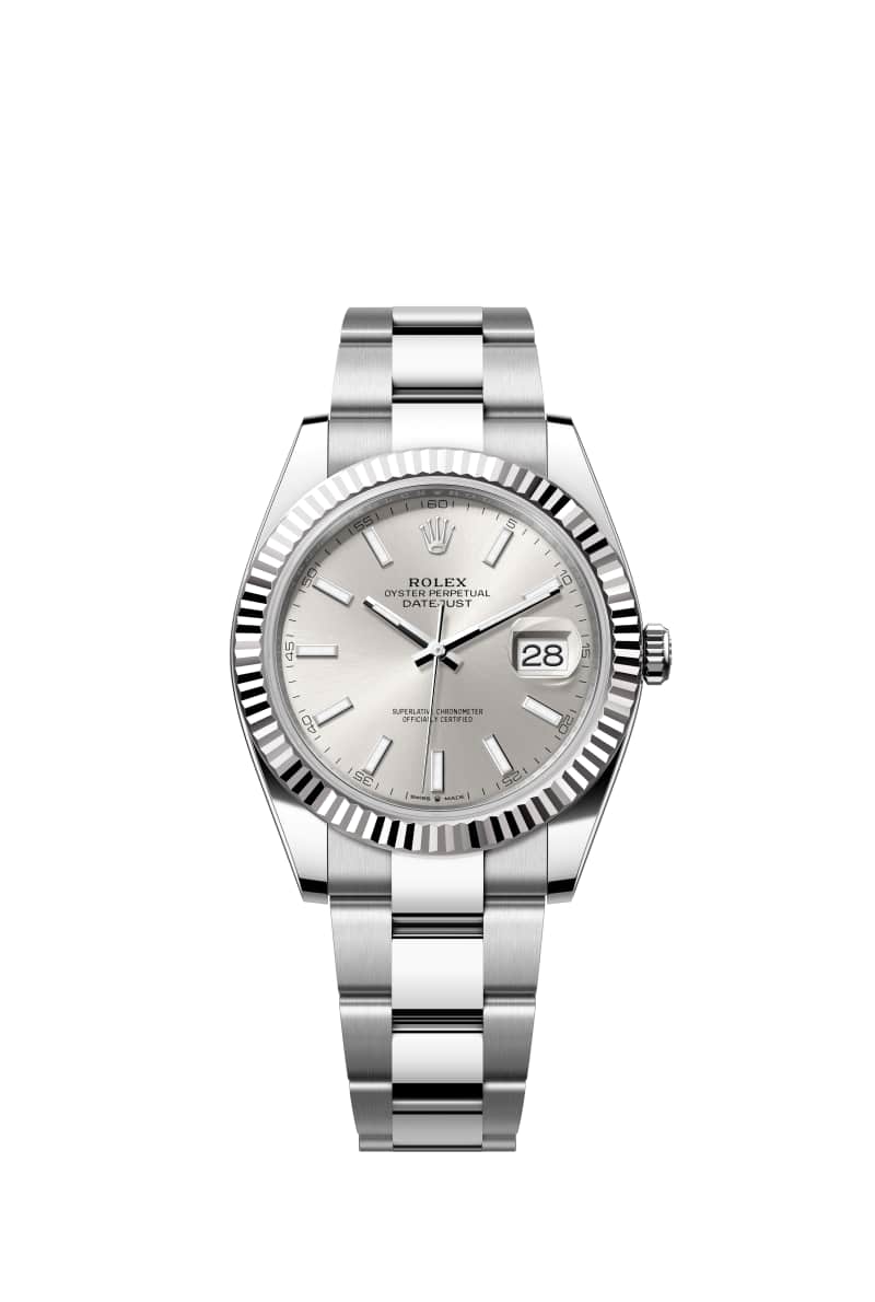 ROLEX ๋ฐ์ดํธ์ ์คํธ 41 126334 Silver ๋ค์ด์ผ ์ค์ด์คํฐ์คํธ๊ณผ White Gold