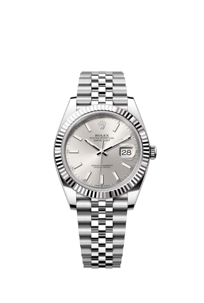 ROLEX 데이트저스트 41 126334 Silver 다이얼 오이스터스틸과 White Gold