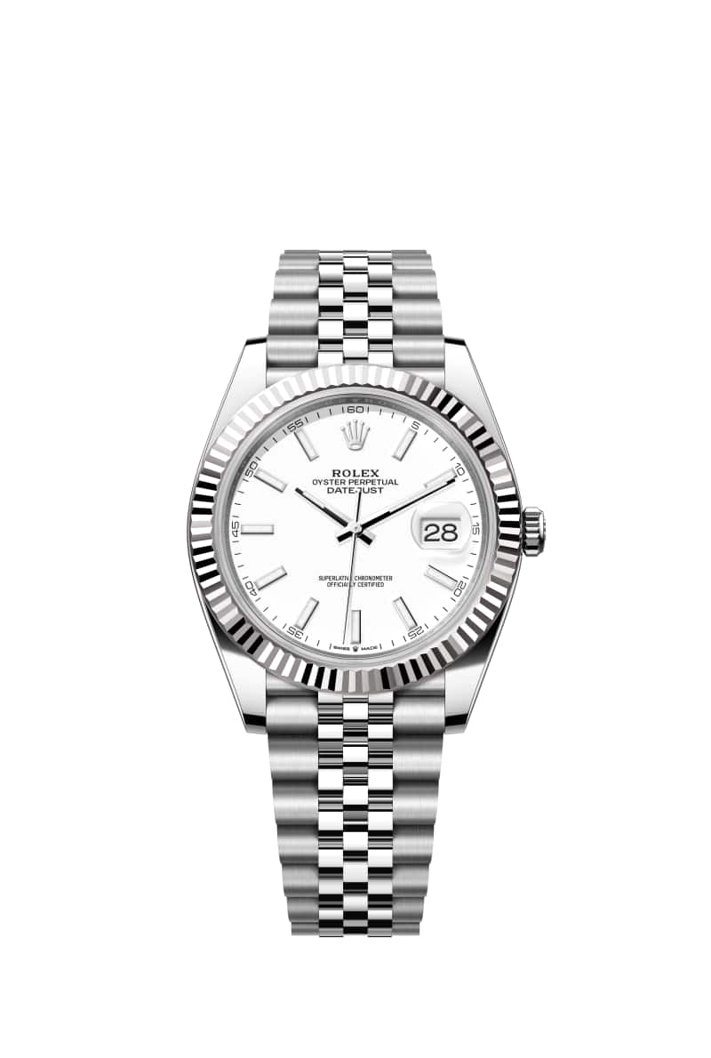 ROLEX 데이트저스트 41 126334 White 다이얼 오이스터스틸과 White Gold
