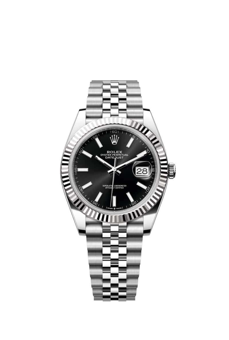ROLEX 데이트저스트 41 126334 브라이트 Black 다이얼 오이스터스틸과 White Gold