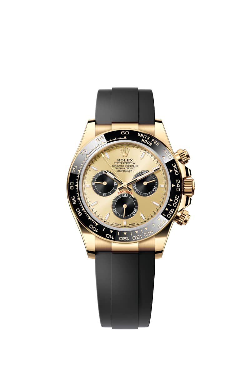 ROLEX 코스모그래프 데이토나 40 126518LN 골든 and 브라이트 Black 다이얼 18캐럿 옐로우 Gold