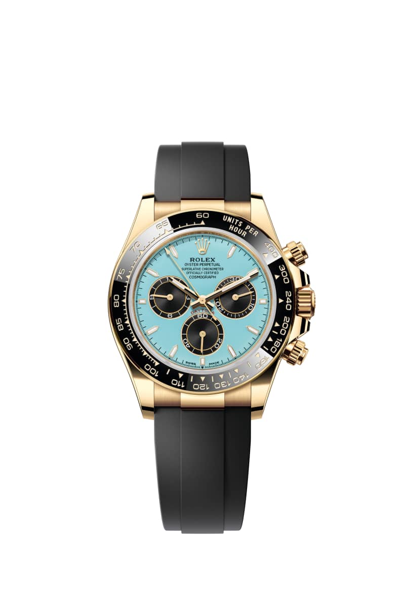 ROLEX 코스모그래프 데이토나 40 126518LN 터콰이즈 블루 and Black 다이얼 18캐럿 옐로우 Gold