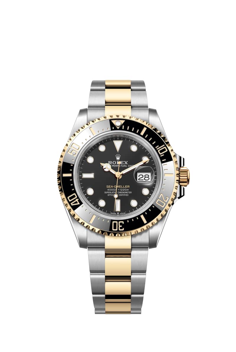 ROLEX 씨-드웰러 43 126603 인텐스 Black 다이얼 오이스터스틸과 옐로우 Gold