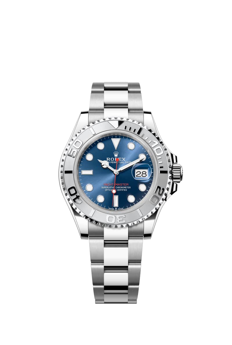ROLEX 요트-마스터 40 126622 브라이트 블루 다이얼 오이스터스틸과 플래티넘