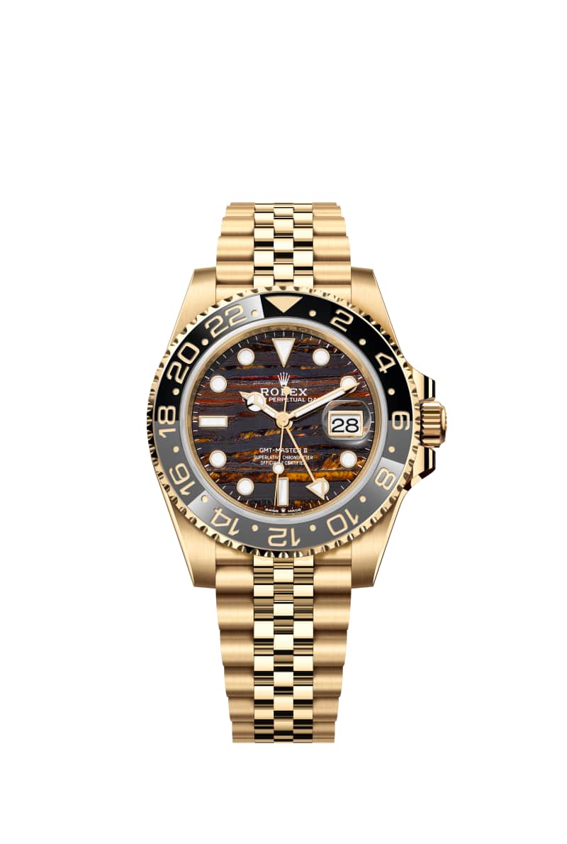 ROLEX GMT-마스터 II 40 126718GRNR Tiger 아이언 다이얼 18캐럿 옐로우 Gold
