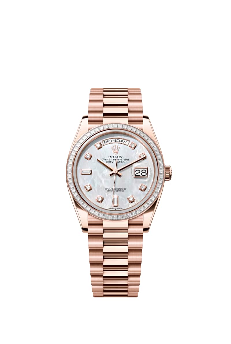 ROLEX Day-๋ฐ์ดํธ 36 128395TBR ๋ค์ด์๋ชฌ๋๊ฐ ์ธํ
๋ White ์ง์ฃผ์๊ฐ ๋ค์ด์ผ 18์บ๋ฟ ์๋ฒ๋ก์ฆ Gold