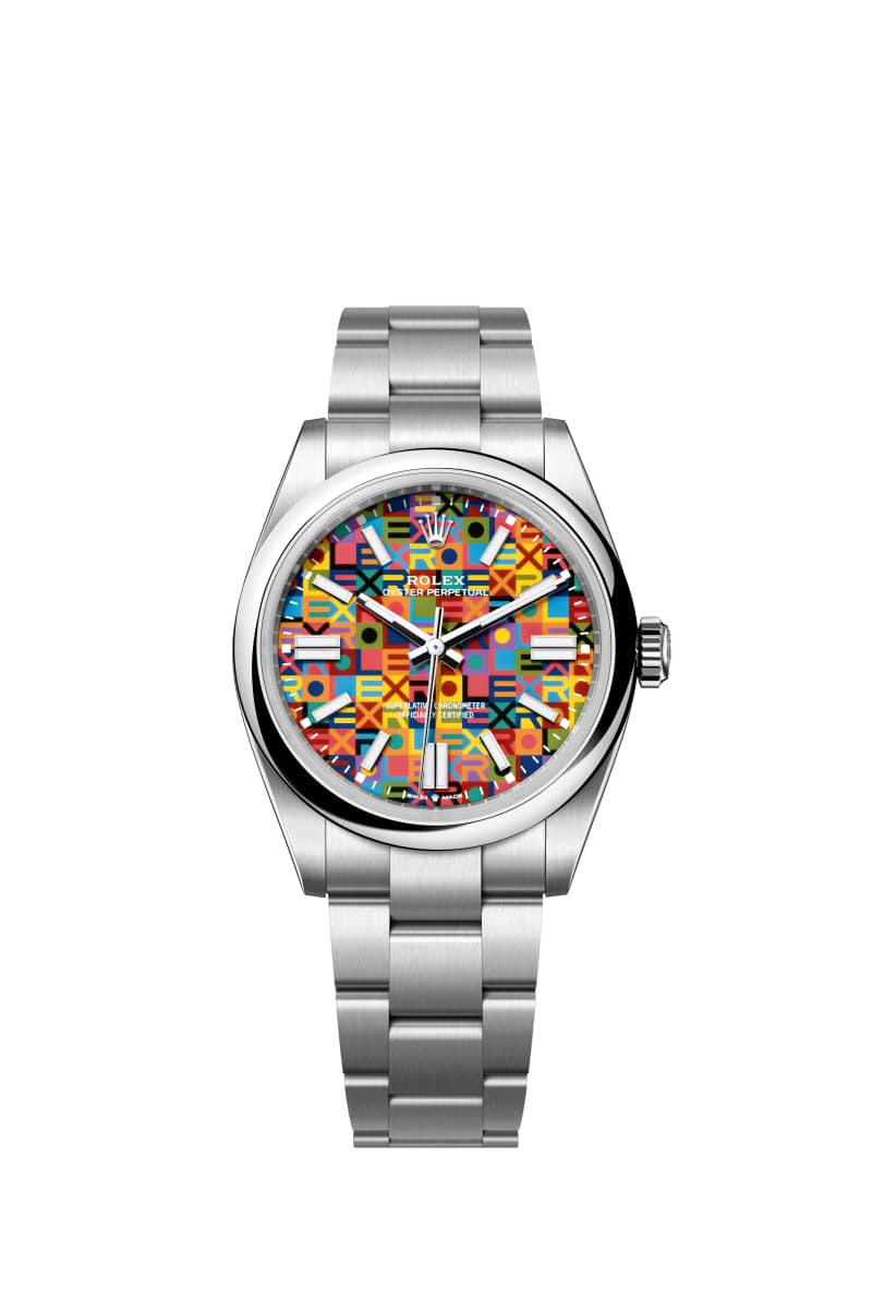 ROLEX ์ค์ด์คํฐ ํผํ์ธ์ผ 41 134300 Multicolor, ์ฅฌ๋น๋ฆฌ Motif ๋ค์ด์ผ ์ค์ด์คํฐ์คํธ
