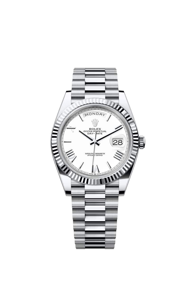 ROLEX Day-데이트 40 228236 White 다이얼 플래티넘