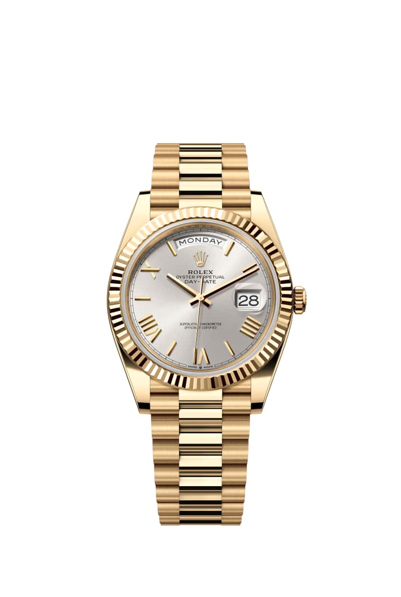 롤렉스 데이-데이트 40 228238 실버 다이얼 18캐럿 옐로우 골드