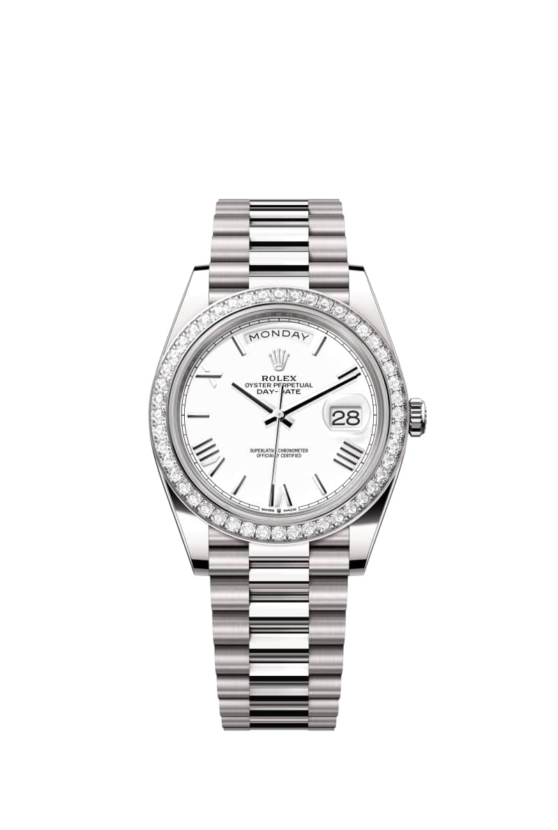 ROLEX Day-데이트 40 228349RBR White 다이얼 18캐럿 White Gold