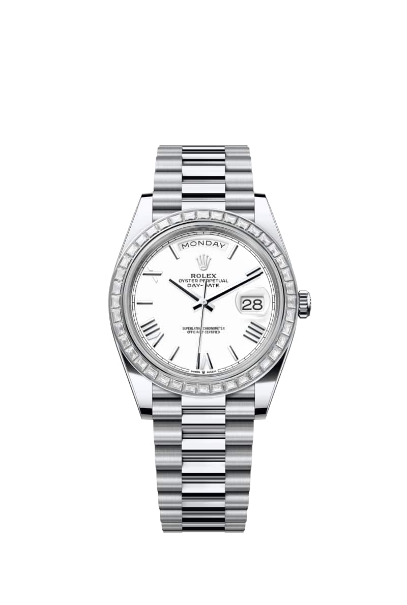 ROLEX Day-๋ฐ์ดํธ 40 228396TBR White ๋ค์ด์ผ ํ๋ํฐ๋