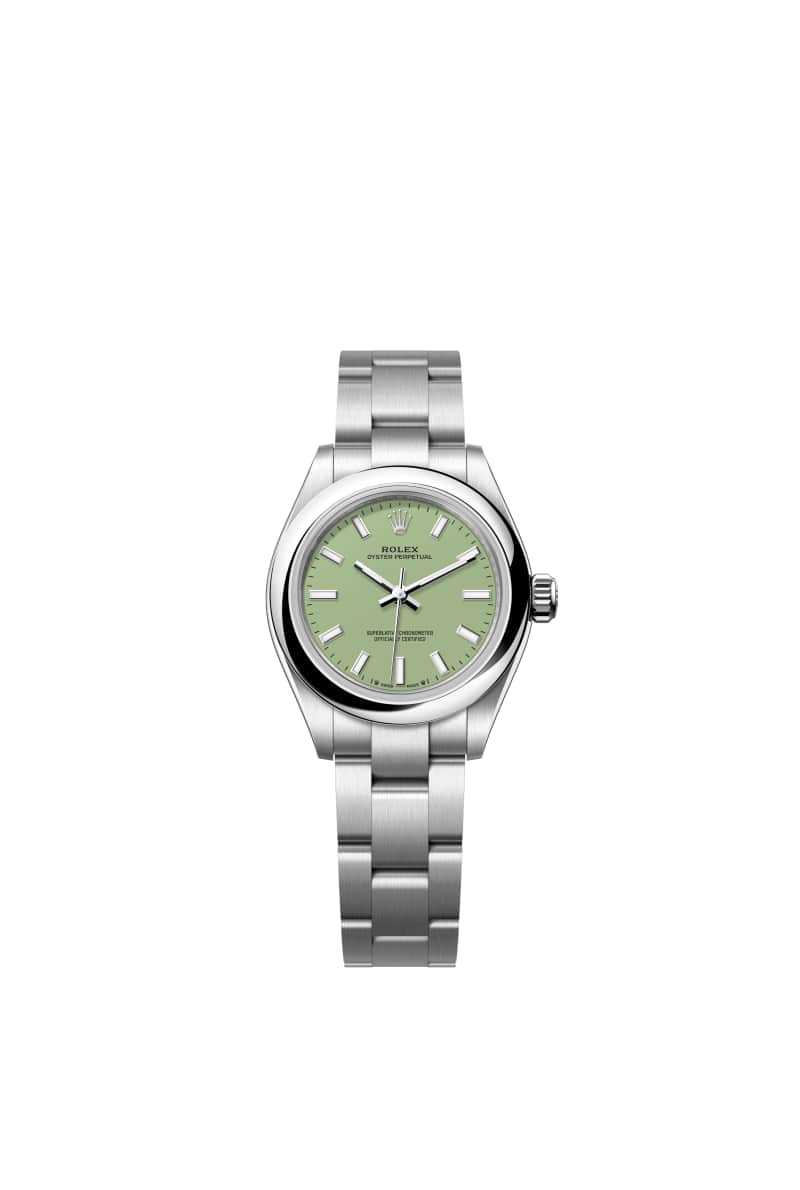 ROLEX 오이스터 퍼페츄얼 28 276200 피스타치오 다이얼 오이스터스틸