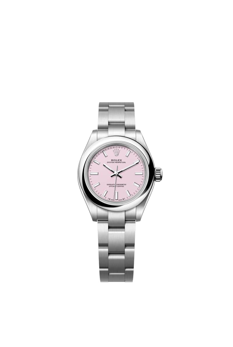 ROLEX 오이스터 퍼페츄얼 28 276200 Candy 핑크 다이얼 오이스터스틸