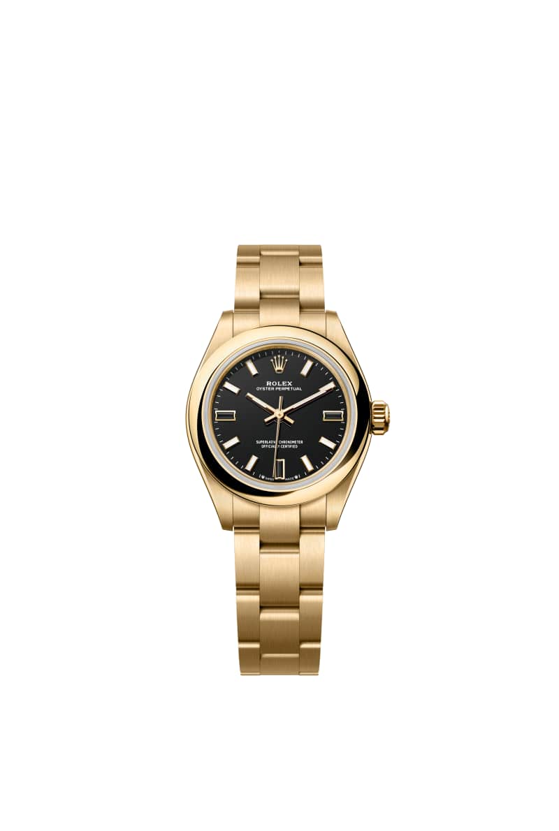 ROLEX 오이스터 퍼페츄얼 28 276208 Black 다이얼 18캐럿 옐로우 Gold