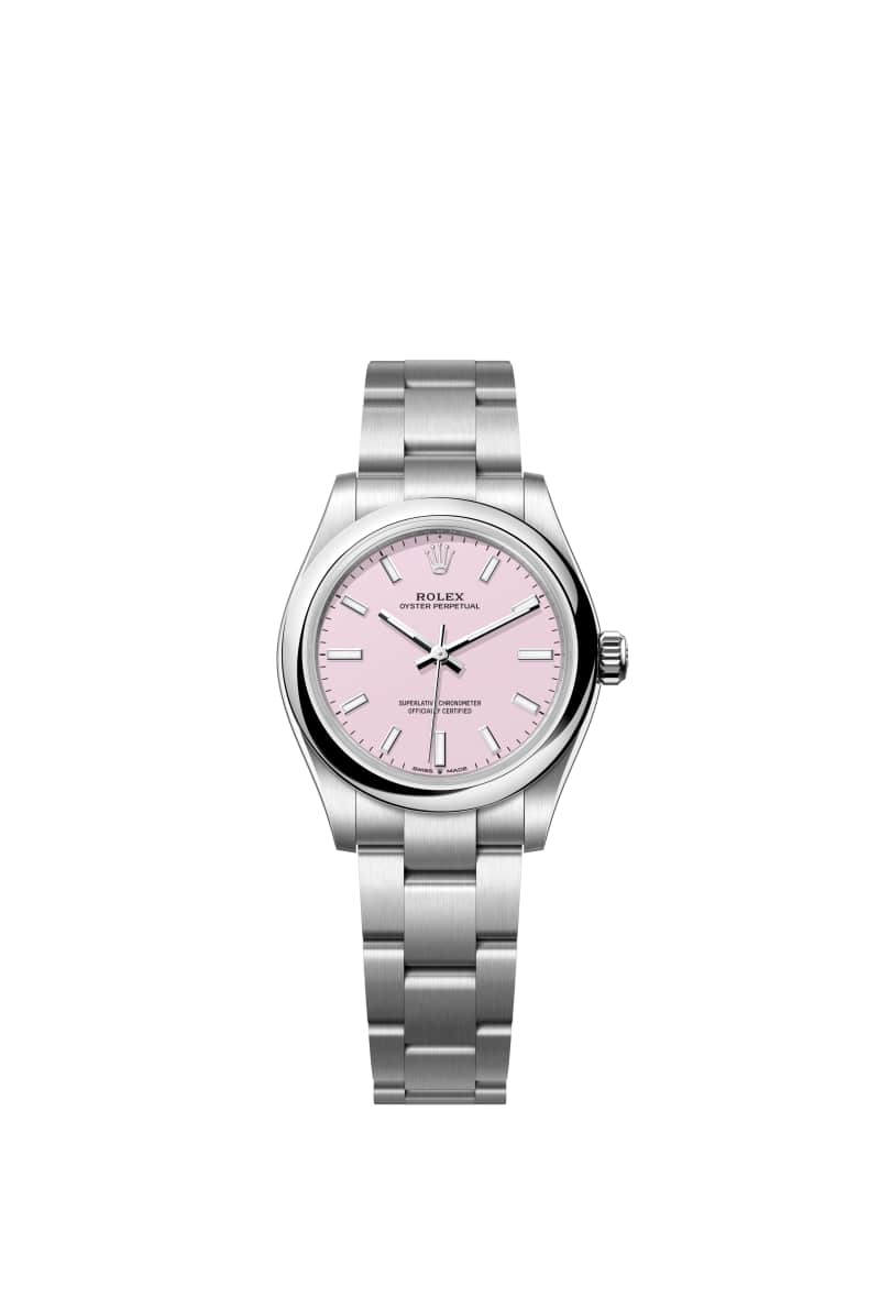 ROLEX 오이스터 퍼페츄얼 31 277200 Candy 핑크 다이얼 오이스터스틸
