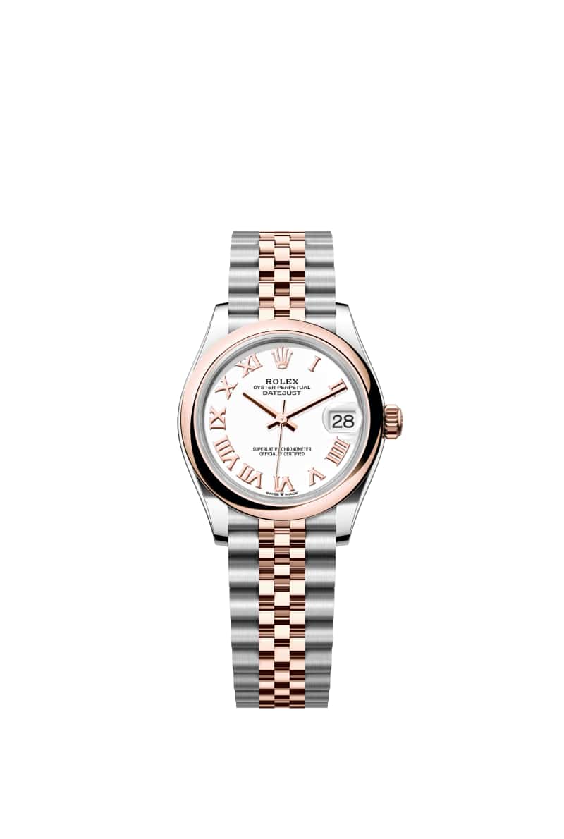 ROLEX 데이트저스트 31 278241 White 다이얼 오이스터스틸과 에버로즈 Gold