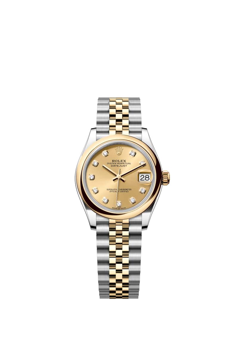 ROLEX 데이트저스트 31 278243 다이아몬드가 세팅된 샴페인 Color 다이얼 오이스터스틸과 옐로우 Gold