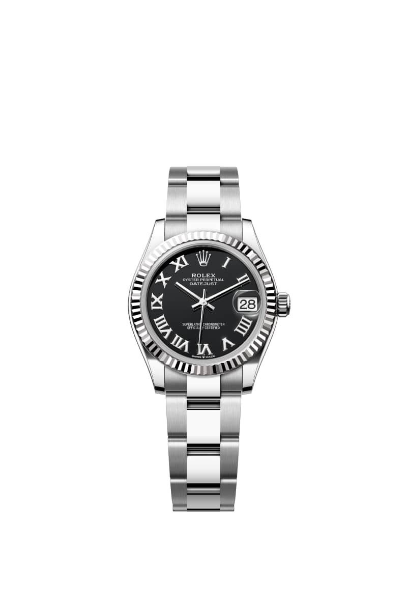ROLEX 데이트저스트 31 278274 브라이트 Black 다이얼 오이스터스틸과 White Gold