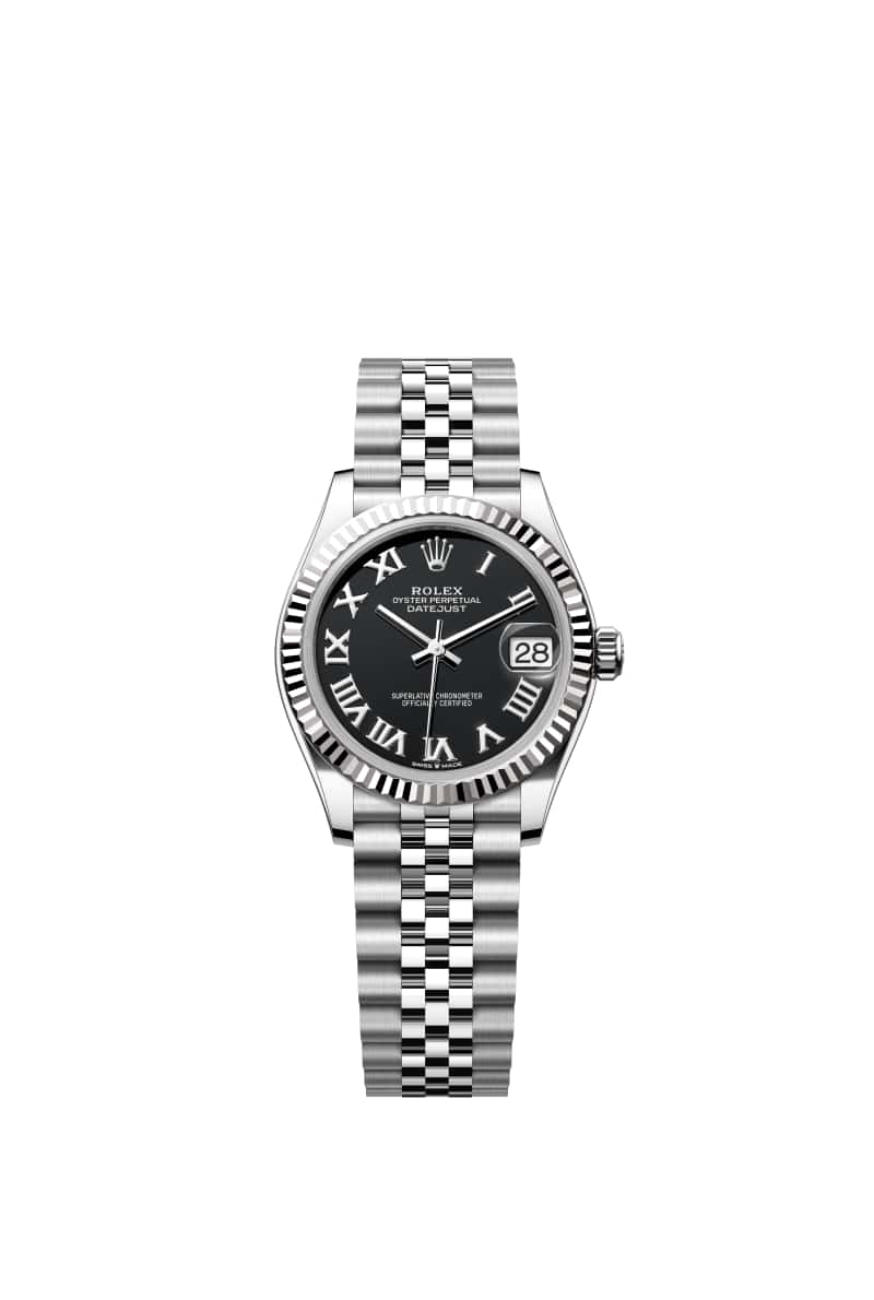 ROLEX 데이트저스트 31 278274 브라이트 Black 다이얼 오이스터스틸과 White Gold