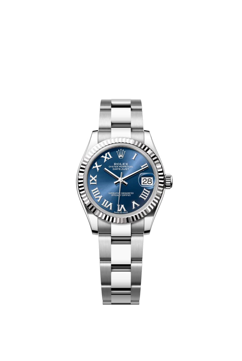 ROLEX 데이트저스트 31 278274 브라이트 블루 다이얼 오이스터스틸과 White Gold