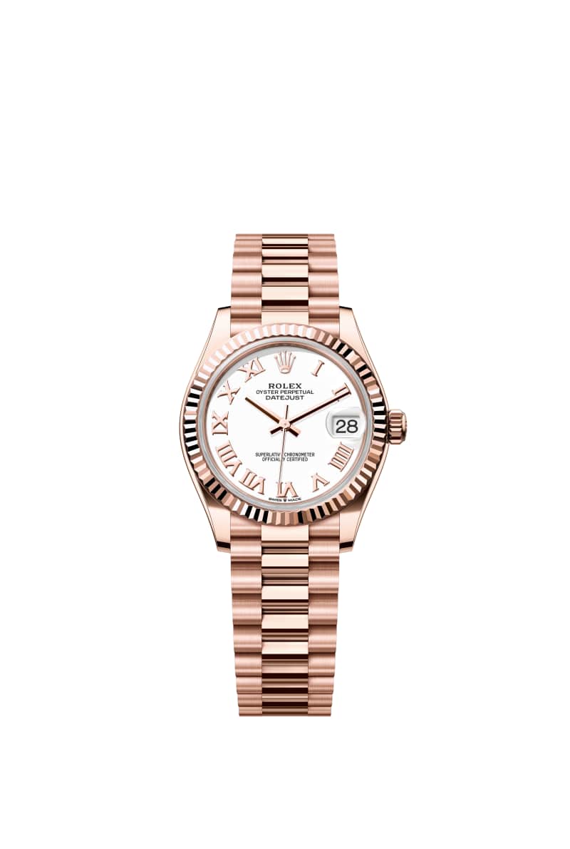 ROLEX 데이트저스트 31 278275 White 다이얼 18캐럿 에버로즈 Gold
