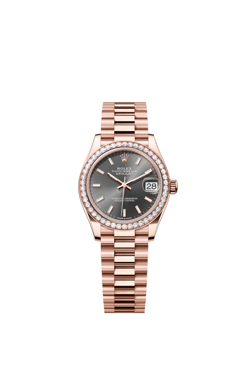 ROLEX 데이트저스트 31 278285RBR 슬레이트 다이얼 18캐럿 에버로즈 Gold